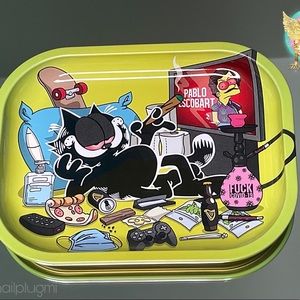 Black Garfield Rolling Tray